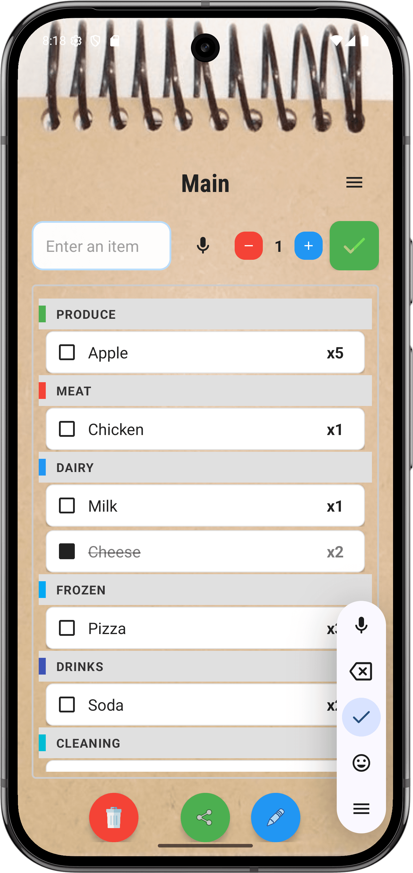 Liste de Courses (Android Natif)