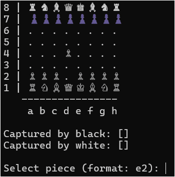 Jeu d'Échecs Console Screenshot 3