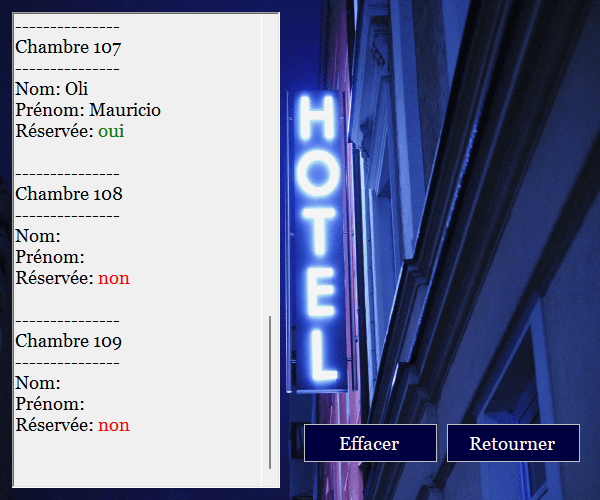 Système de Réservation d'Hôtel Screenshot 3